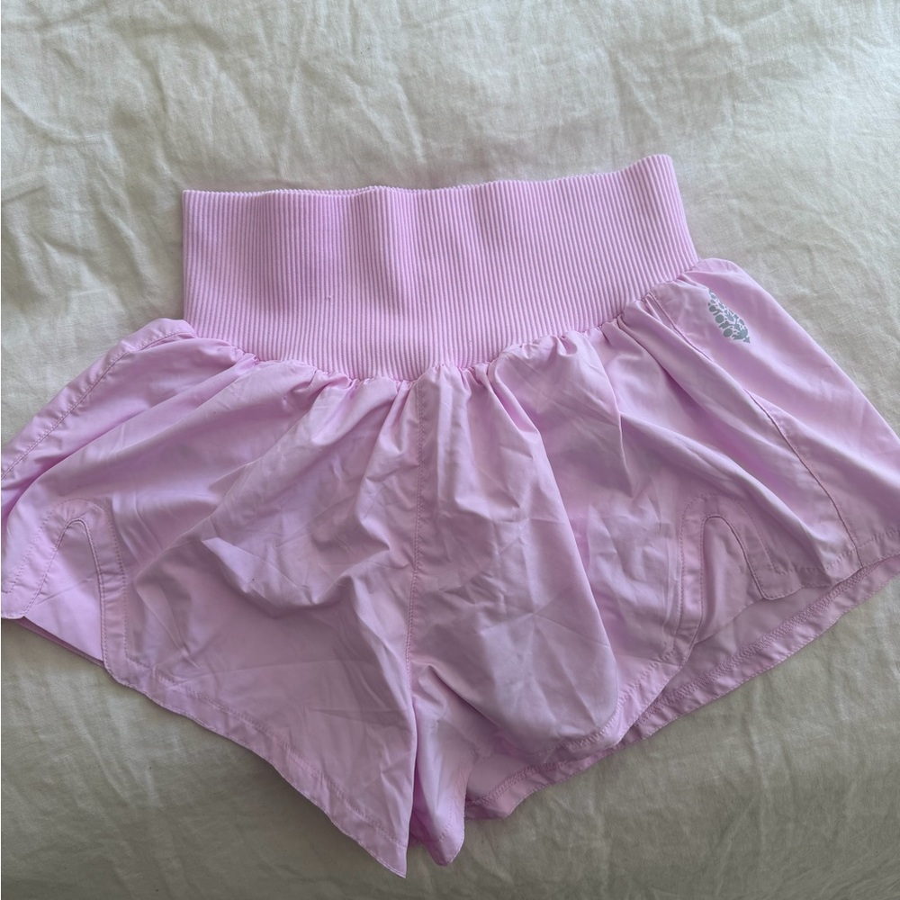 FP Movement by Free People Pastel Pink High-Waist Athletic Shorts
